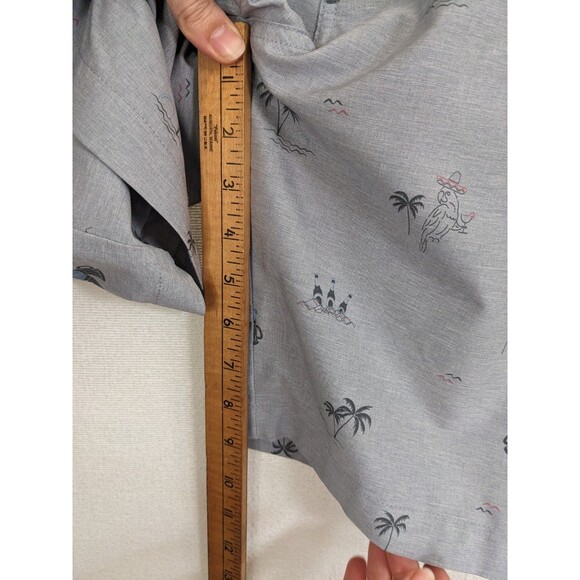 Travis Mathew Gray Golf Shorts Cocktails Palm Trees Parrots Shorts Mens 32 - Picture 10 of 12